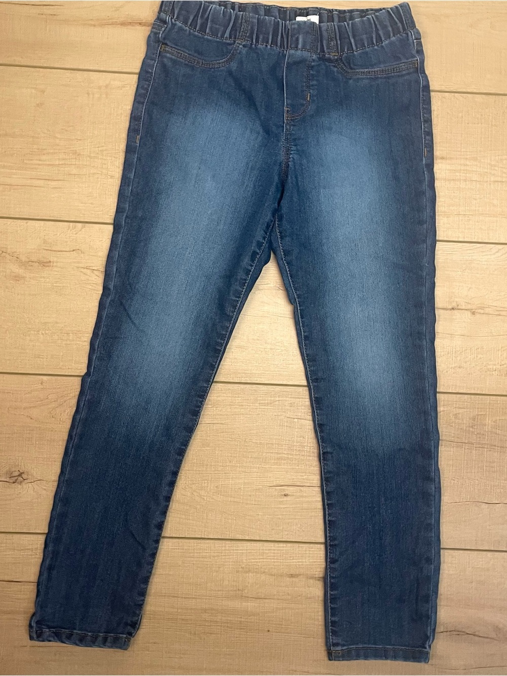 OshKosh B'gosh Girls Size 8 Blue Denim Jegging Jeans Pull-On Stretch Pockets